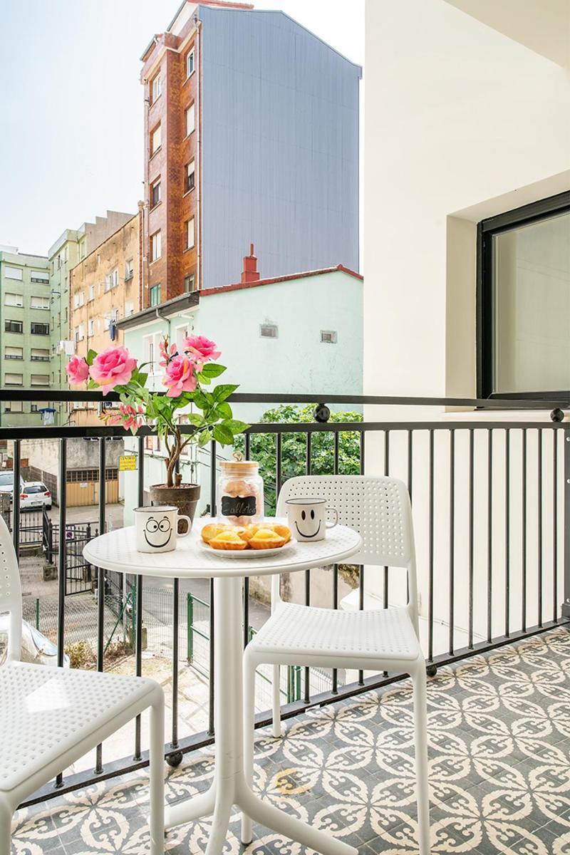 Alojamientos Turisticos Con Terraza En Santander Lapera Bagian luar foto